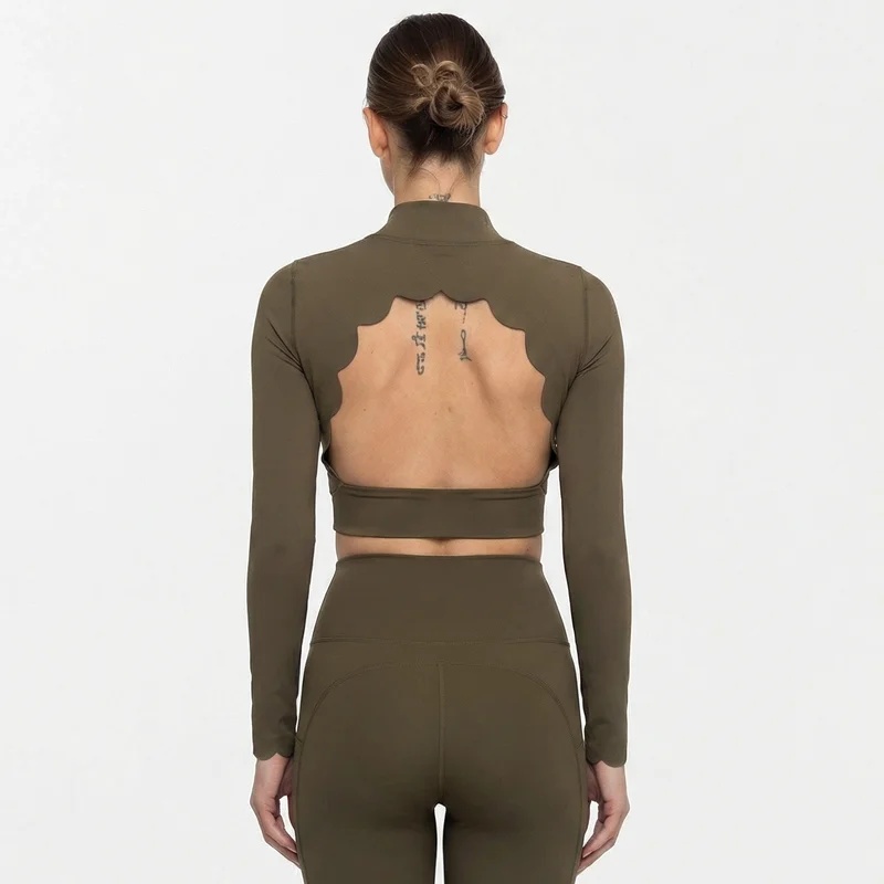 Compression Long Pant - FUBEIKE Shell Lace Lange Mouwen Rugloze