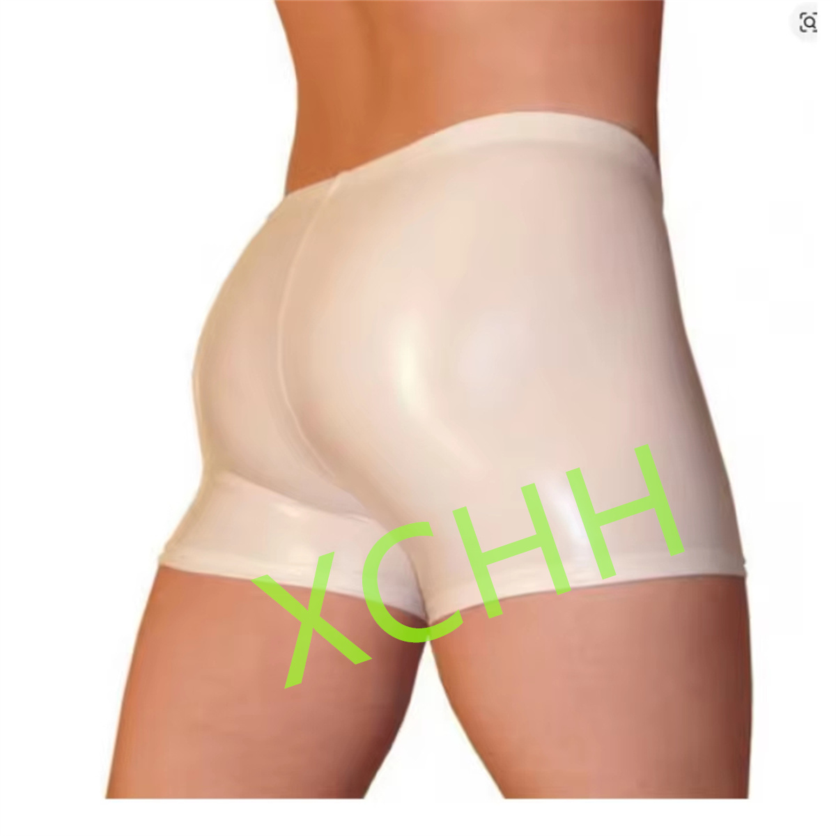 Boxer Shorts Modal - Latex Heren Shorts Rubber Onderbroeken Witte