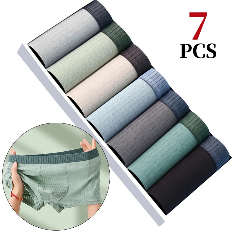 Boxer Brief Pack Cotton - 7 stks/partij heren katoenen ondergoed boxershorts