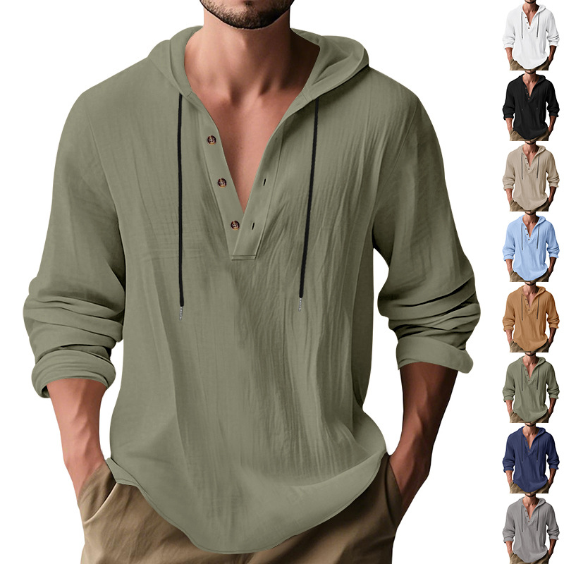 Undershirt Crew Neck - Hot Selling heren losse linnen ademende