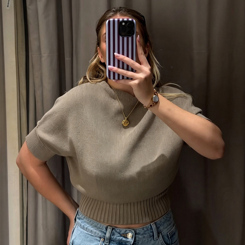 Dames cropped geribbelde gebre - Tank Top Ribbed recensie en prijs